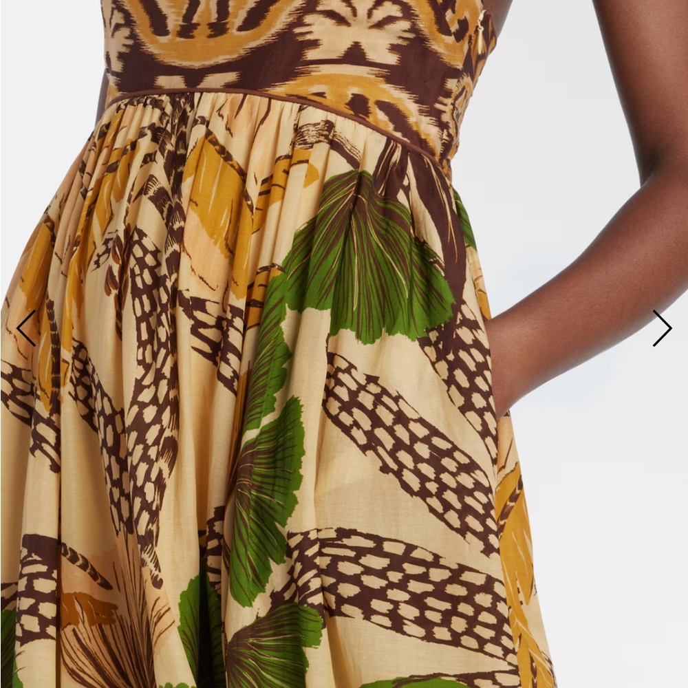 FarmRio | Foliage Sketch Sand Maxi Dress - Picture 4 of 5